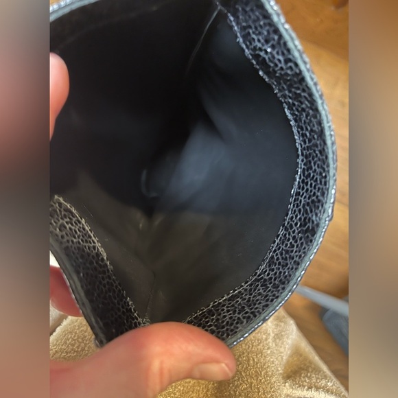 EUC Loeffler Randall Black Textured Leather Boots. Size 9.5 - Picture 7 of 10